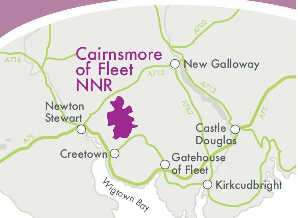 Cairnsmore of Fleet National Nature Reserve map