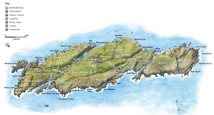 Isle of May NNR map illustration